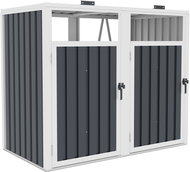 G21 Bin shelter 146 × 121 × 82 cm, 2 × 240 l, anthracite sheet metal - Bin Shed