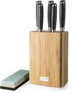 Knife Set G21 Gourmet Damascus 5 pcs Set of Knives in Bamboo Block + Grinding Stone - Sada nožů