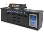 G21 Zahradní kuchyně Arkansas Black, 8 hořáků, s lednicí - Grill