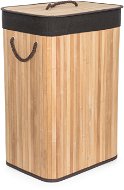 G21 Korb 40 × 30 × 60 cm 72 l mit braunem Stoffkorb, Bambus - Wäschekorb
