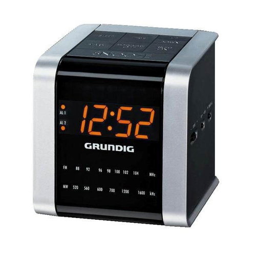 GRUNDIG SonoClock 560 silver-black - Radio Alarm Clock - Hauptbild
