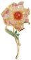 GAIRA brož Květ 32622 gold červený - Brooch