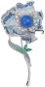 GAIRA brož Květ 32622 silver modrý - Brooch