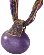 GAIRA náhrdelník Tenochtitlan 31202 fialový - Necklace