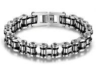 Gaira Moto náramek 30027 Silver-Black - Bracelet