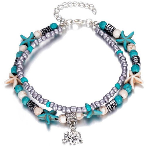 Gaira Leg bracelet Elephant 3002-28 turquoise - Bracelet - Main image