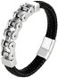 Gaira Kožený náramek Chain 30294-22 černý - Bracelet