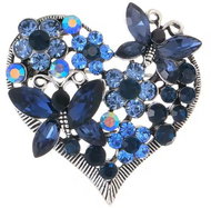 Gaira Brož Srdce 340139 modrá - Brož