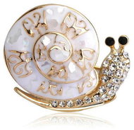 Gaira Snail brooch 340033 white - Brooch