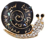 Gaira Brooch Snail 340033 black - Brooch