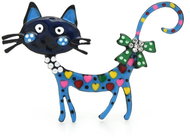 Gaira Brooch Cat 340040 blue - Brooch