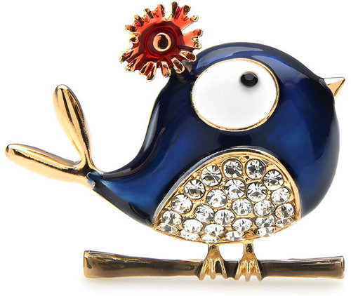 Gaira Brooch Bird 340053 blue - Brooch - Main image
