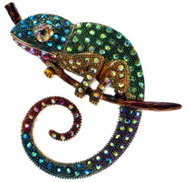 Gaira Brooch Chameleon 340057 green - Brooch