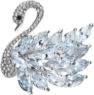 Gaira Brooch Swan 340014 clear - Brooch