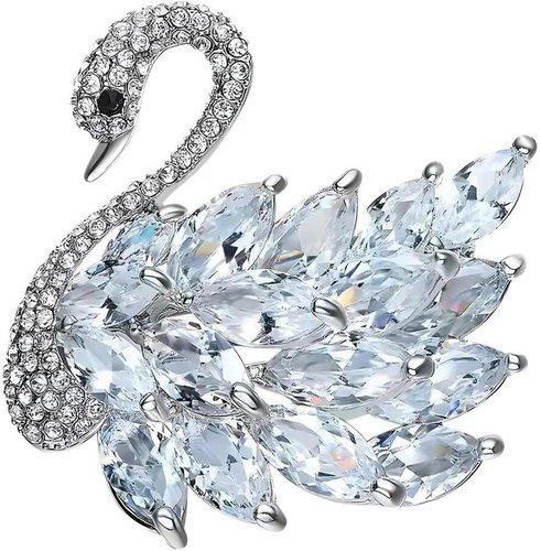 Gaira Brooch Swan 340014 clear - Brooch - Main image