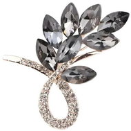 Gaira Brooch Flower 340022 grey - Brooch