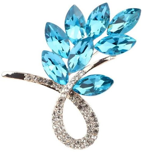 Gaira Brooch Flower 340022 turquoise - Brooch - Main image