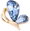 Brooch 340125 blue