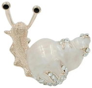 Gaira Snail brooch 340032 white - Brooch