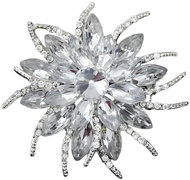 Gaira Brooch Flower 340077 clear - Brooch