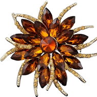 Gaira Brooch Flower 340077 orange - Brooch