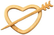 GAIRA Dřevěná brož Srdce se šípem 3923 - Brooch