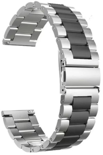 Gaira Watch Strap 3304 Silver - Black 18mm Main image Gaira Watch Strap 3304 Silver - Black 18mm - Watch Strap - Main image