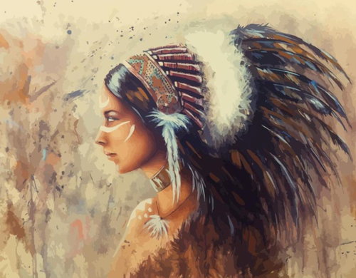 Gaira Indian woman M992127 - Painting by Numbers - Main image