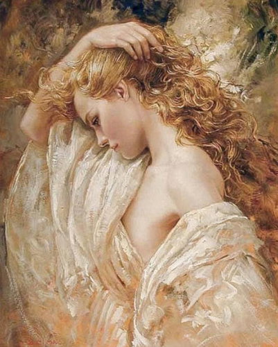 Gaira Girl with golden hair M992629 - Painting by Numbers - Main image