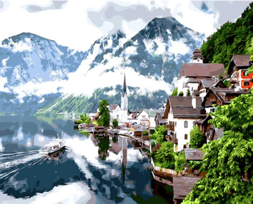 Gaira Lake Hallstatt M99375 - Painting by Numbers - Main image