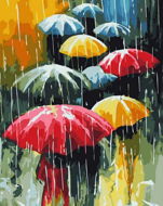 Gaira Barevné deštníky M1069 - Painting by Numbers