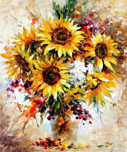 Gaira Sunflowers in a vase M1186 - Painting by Numbers - Main image