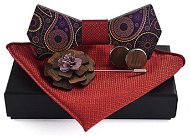 Gaira Dřevěné manžetové knoflíčky s broží, motýlkem a kapesníčkem 709061 - Cufflinks