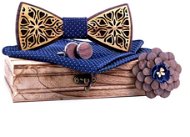 Gaira Dřevěné manžetové knoflíčky s broží, motýlkem a kapesníčkem 709213 - Cufflinks