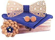 Gaira Dřevěné manžetové knoflíčky s broží, motýlkem a kapesníčkem 709218 - Cufflinks