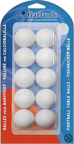 Garlando Balls white, set of 10, blister - Small Balls - Main image