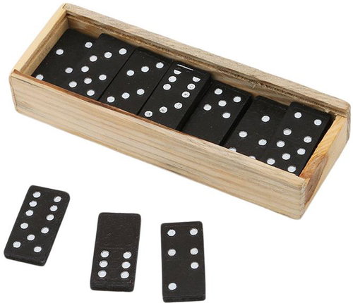 Verk 18261 Dominoes in wooden box 28 pieces - Domino - Main image
