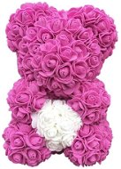 APT Dárkový medvídek z růží 23 cm, růžový - Medvedík z ruží