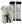Bear Romantic 25 cm white with white leaves