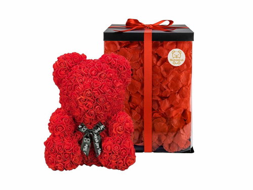 Big Romantic Bear 40 cm light red - Rose Bear - Main image