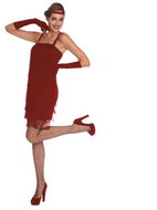 Amscan Women's costume - Charlestone dress, red, sized 1.5 mm, w. M - Costume