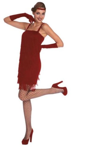 Amscan Women's costume - Charlestone dress, red, sized 1.5 mm, w. M - Costume - Main image