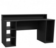 Nejlevnější nábytek Herní stůl Rolwal typ 1, včetně LED osvětlení, černý mat - Gaming Desk