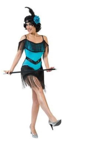 Funny Fashion Ladies costume - Charlestone dress, blue, size 40-42 - Costume - Main image