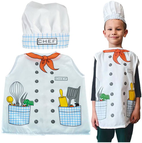 KIK KX4301 Carnival cook/baker costume 3-8 years - Costume - Main image