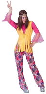 Funny Fashion Women's Hippie Costume, Hipipes 60s, size 4.5 mm. L - Costume