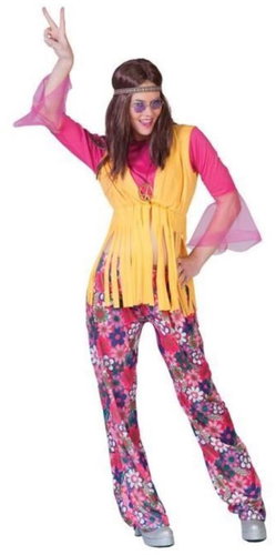 Funny Fashion Women's Hippie Costume, Hipipes 60s, size 4.5 mm. L Main image Funny Fashion Women's Hippie Costume, Hipipes 60s, size 4.5 mm. L - Costume - Main image