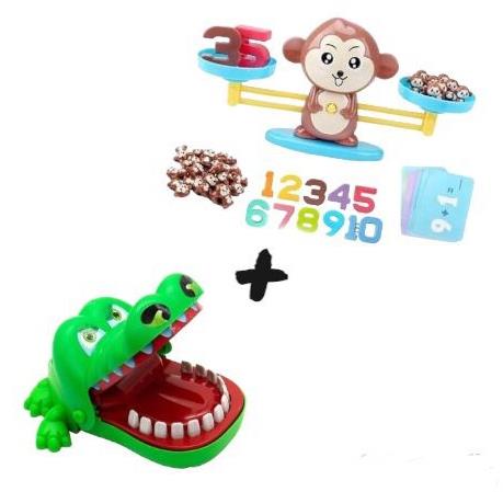 Interactive toy set Crocodile at the dentist + counting with monkey - Game Set - Main image