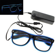 GGV Illuminated LED glasses - blue - Costume Accessory