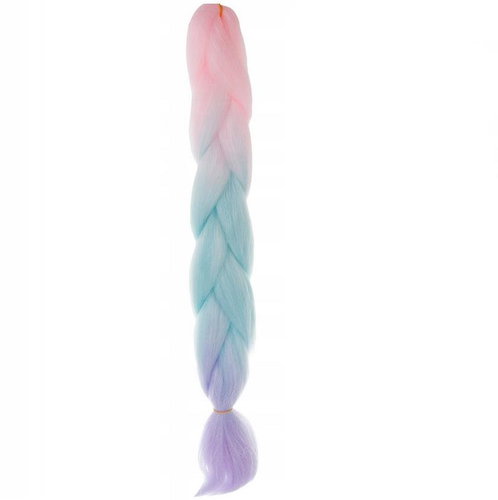 Soulima Kanekalonové copánky Ombre růžovomodrofialové - Wig - Main image